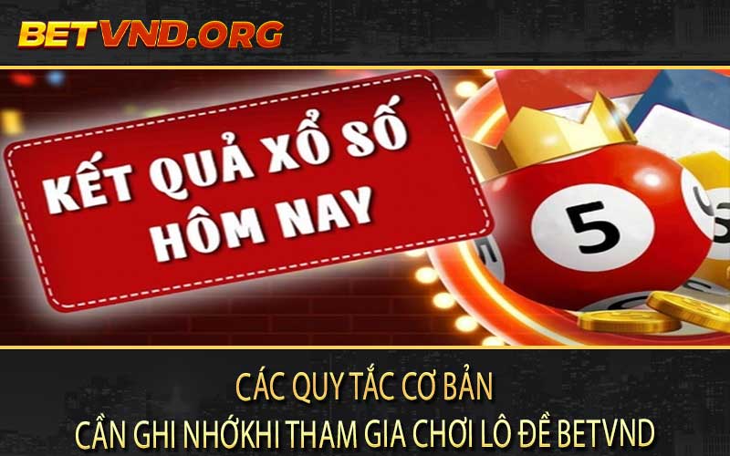 Các quy tắc cơ bản cần ghi nhớ khi tham gia chơi lô đề Betvnd